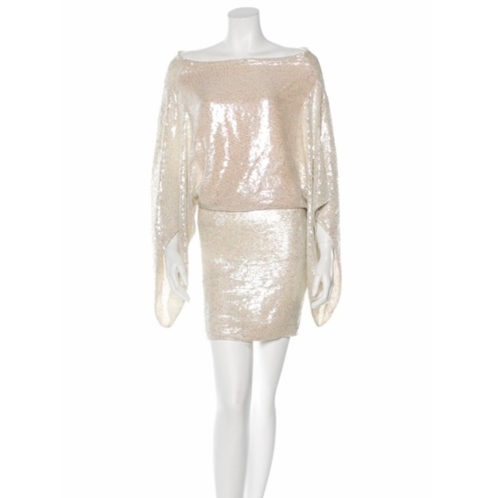 NWT KAUFMANFRANCO Opal Sequin Sheath Dress